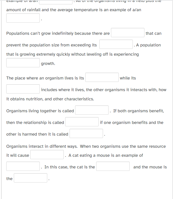 Solved Use the following word bank to complete the drop-down | Chegg.com