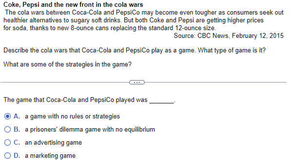 The Cola Wars Continue – Coke and Pepsi in 2010