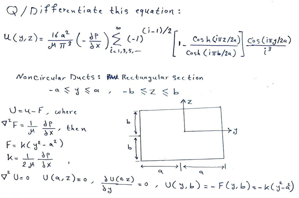 Q Differentiate This Equation I 1 2 U Y Z Chegg Com