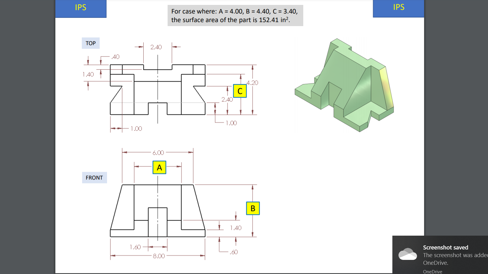 Solved QUESTION 1 Create a solid model of the item shown in | Chegg.com