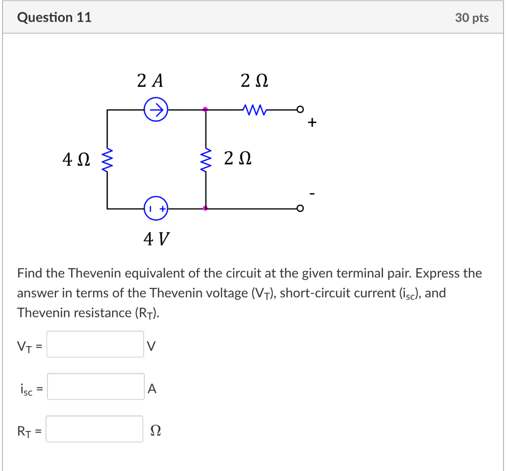 Solved Find the Thevenin equivalent of the circuit at the | Chegg.com