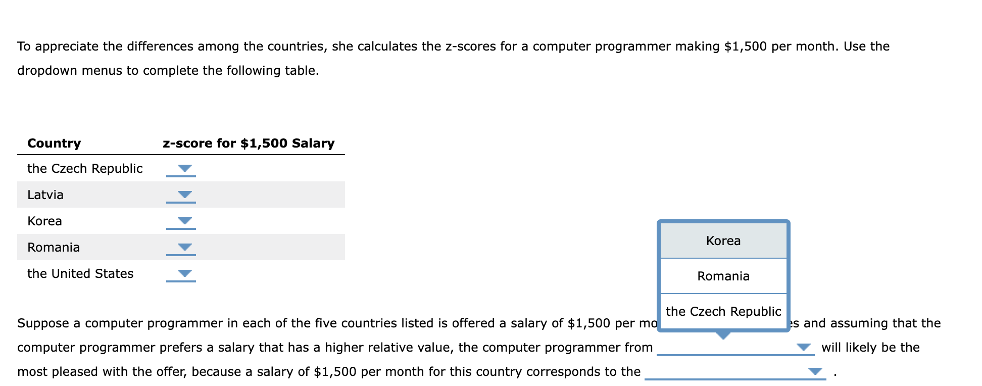 Solved 4. Using z-scores to compare different populations | Chegg.com