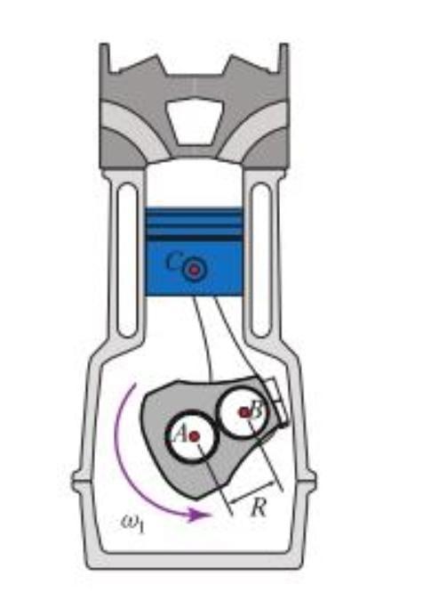 Solved Connecting rod AB, of radius R, rotates | Chegg.com