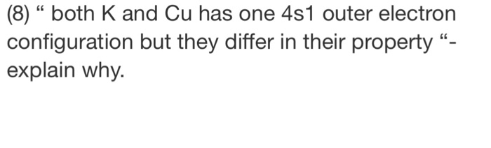 the outer electronic configuration of cu is 3d104s1 and not 3d94s2