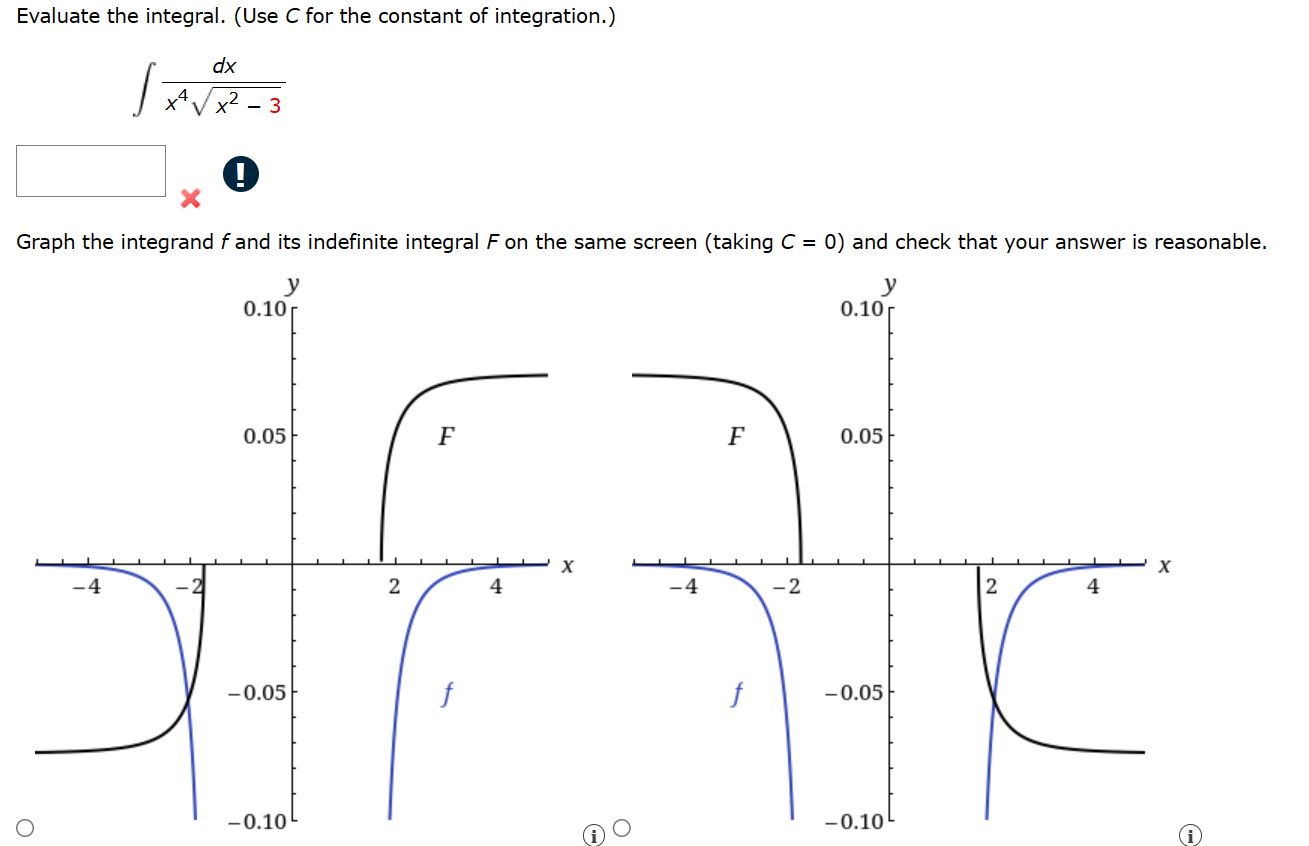 Solved Evaluate the integral. (Use C for the constant of | Chegg.com