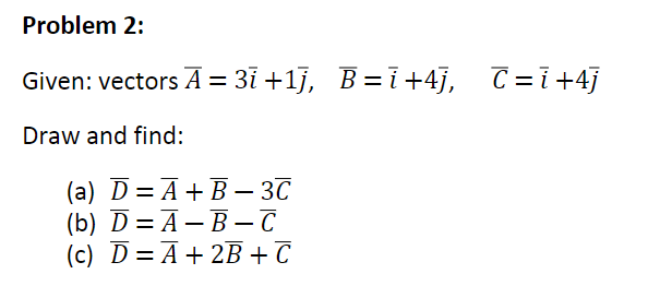 Solved Problem 2: Given: vectors | Chegg.com