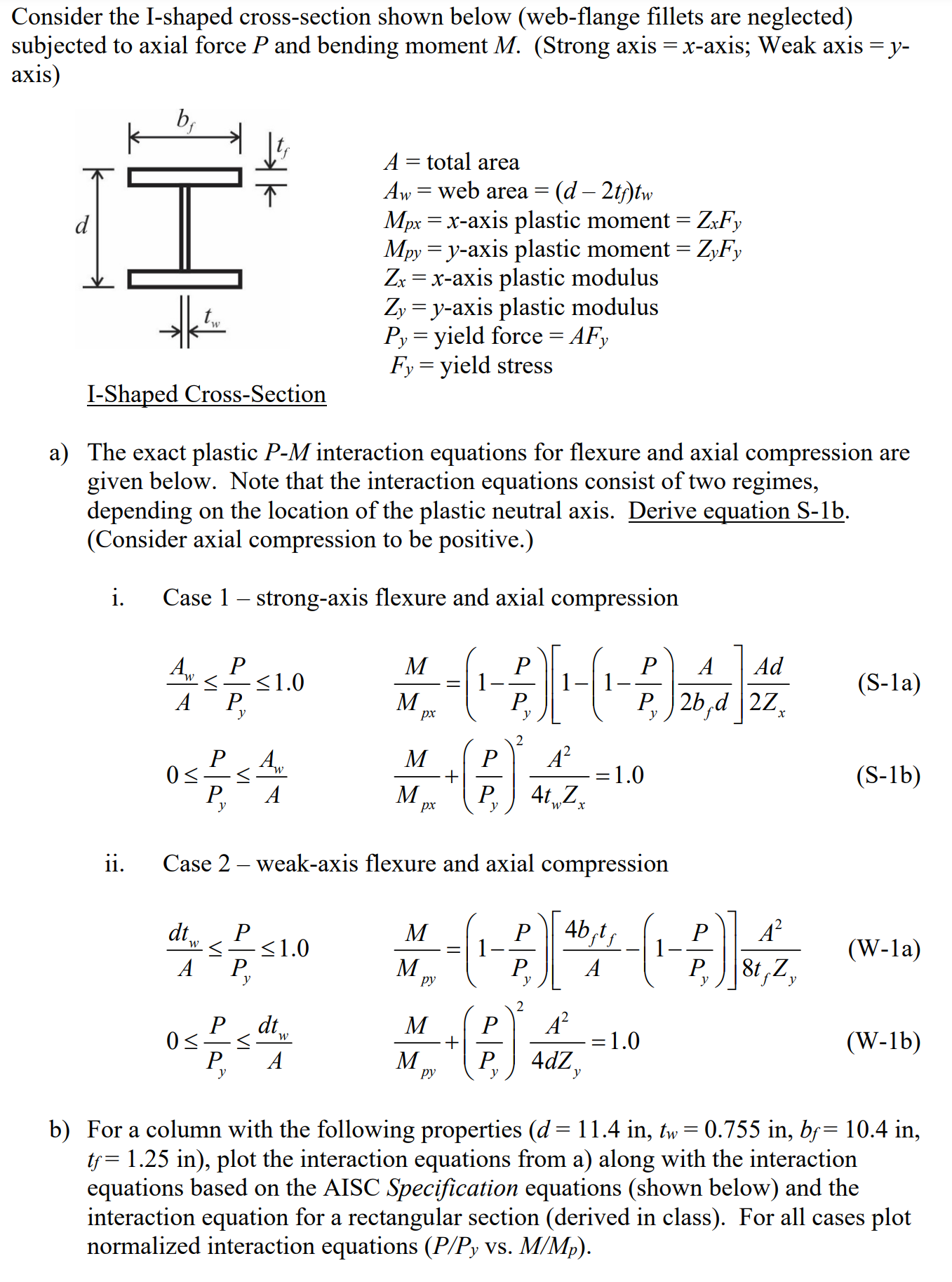 Solved Consider the I-shaped cross-section shown below | Chegg.com