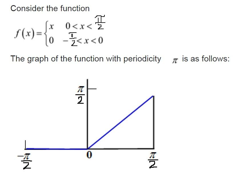 Solved Find the Fourier series of the given function, which | Chegg.com