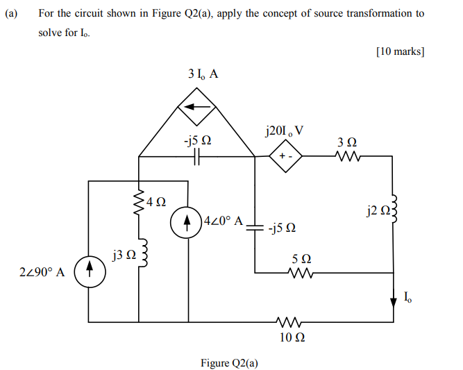 Solved (a) For the circuit shown in Figure Q2(a), apply the | Chegg.com
