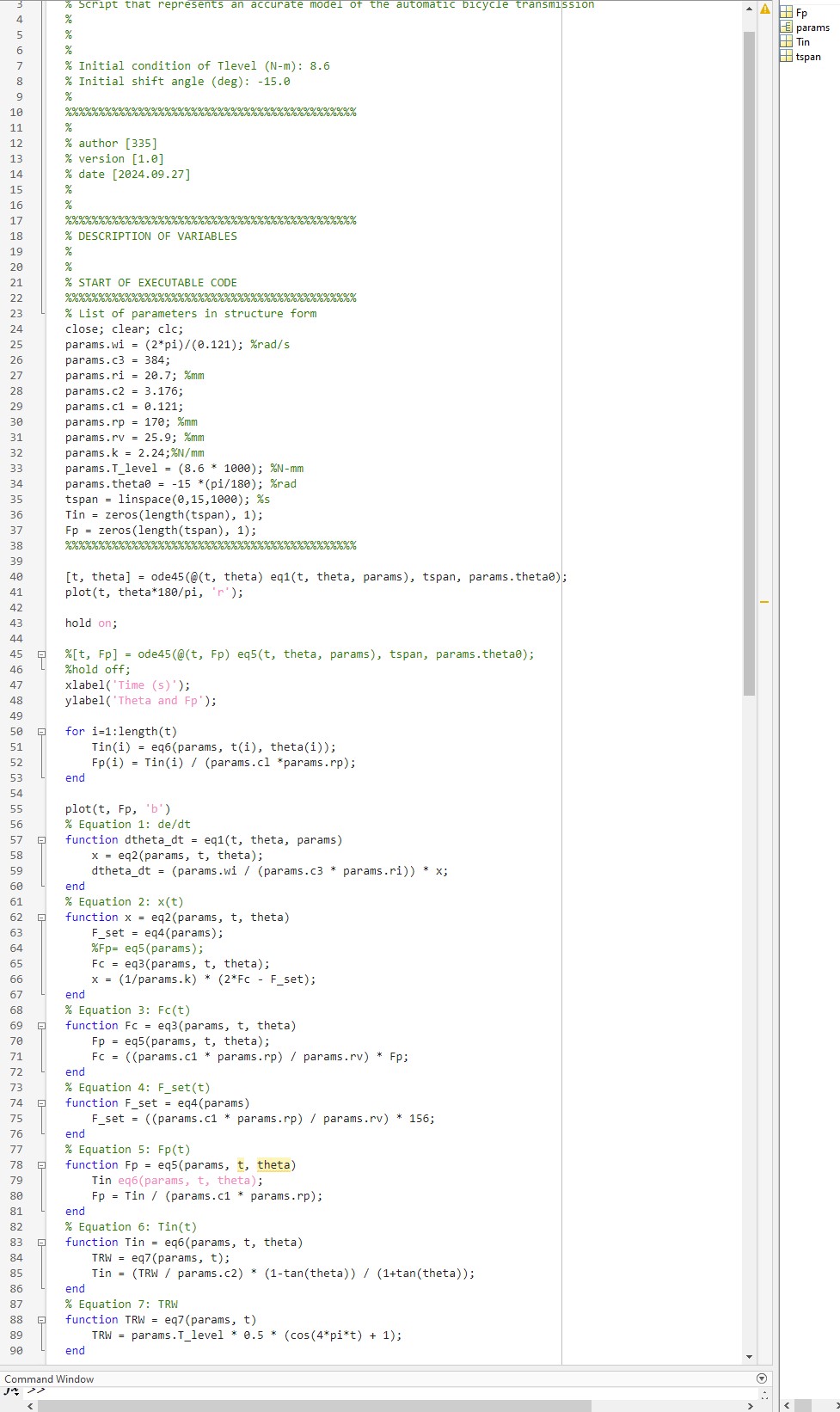 Solved Pretty please help me fix my MATLAB code, I've been | Chegg.com