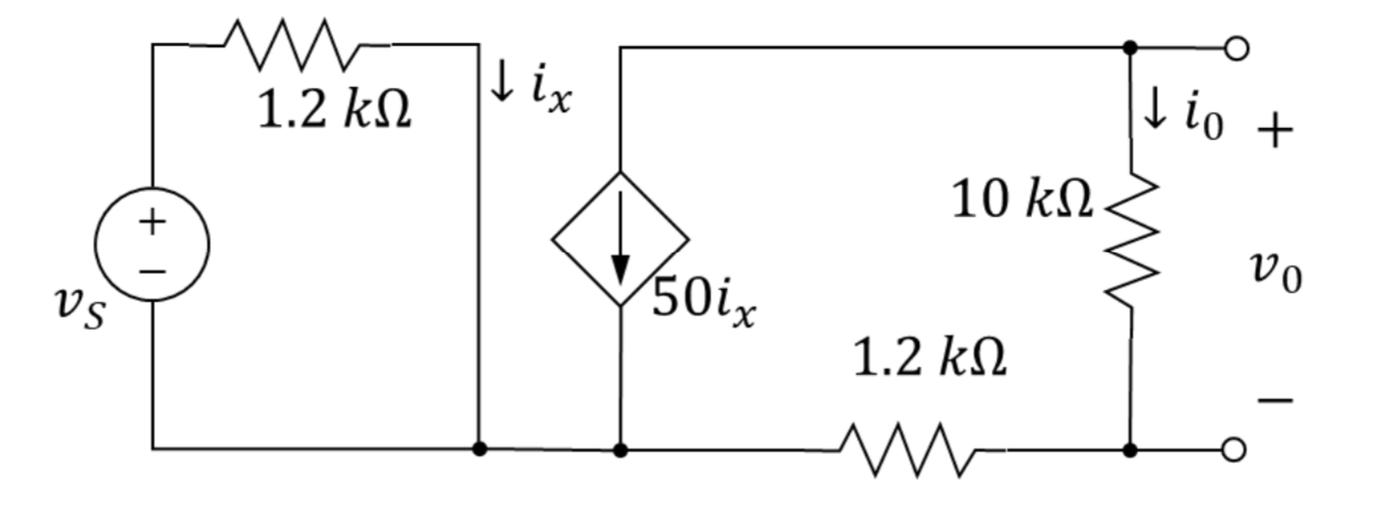 Solved For the following circuit: a. Find the voltage gain | Chegg.com