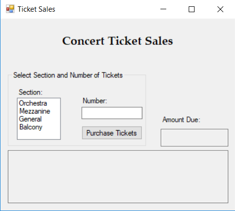 tickets sales totals