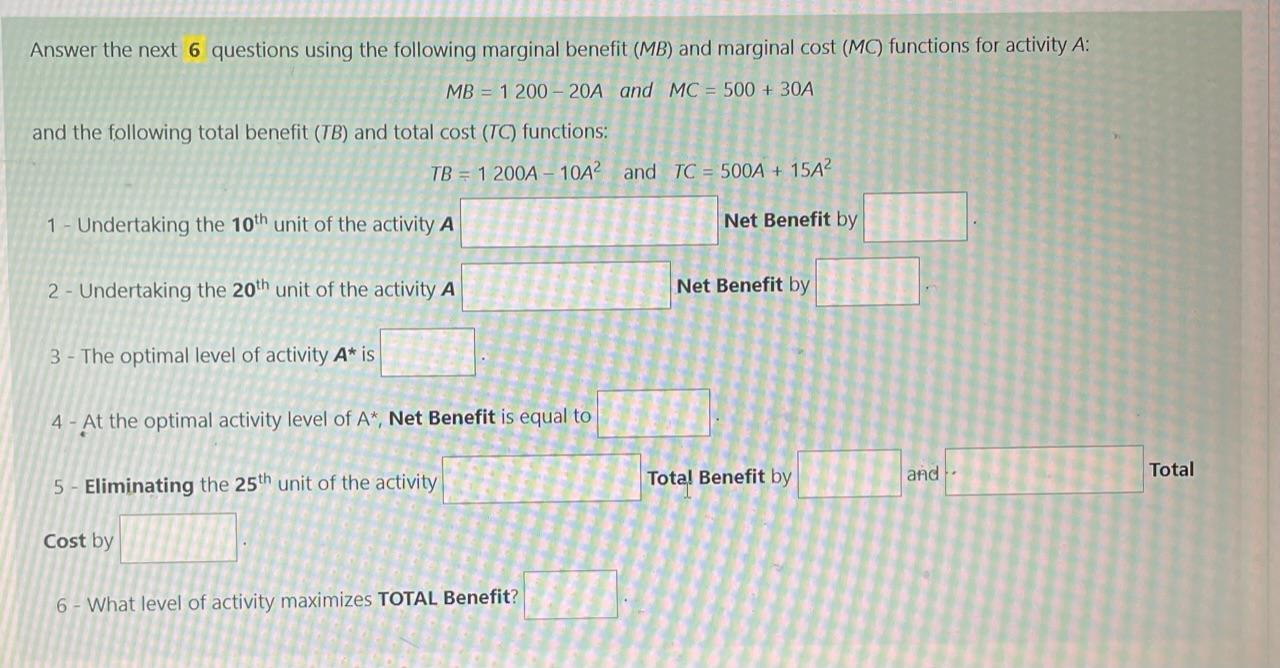 Solved Answer the next 6 questions using the following | Chegg.com