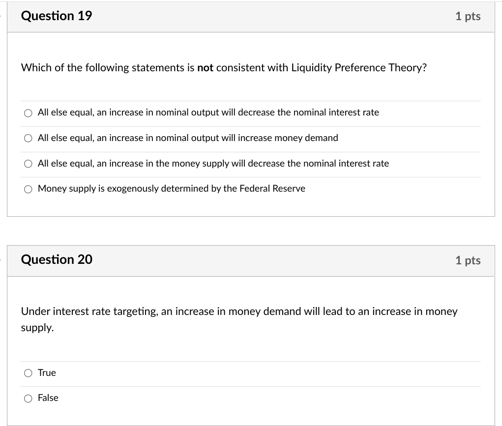Solved Question 19 1 pts Which of the following statements | Chegg.com