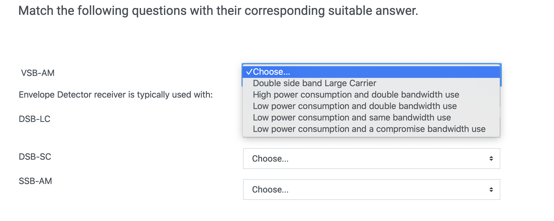 Solved Match the following questions with their | Chegg.com