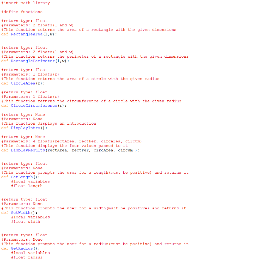 Solved Code in python only! Make this as simple as can be | Chegg.com