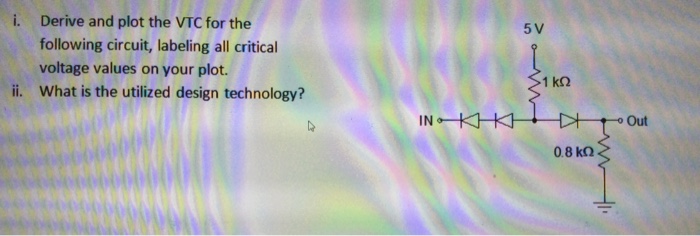 Solved Derive and plot the VTC for the following circuit, | Chegg.com