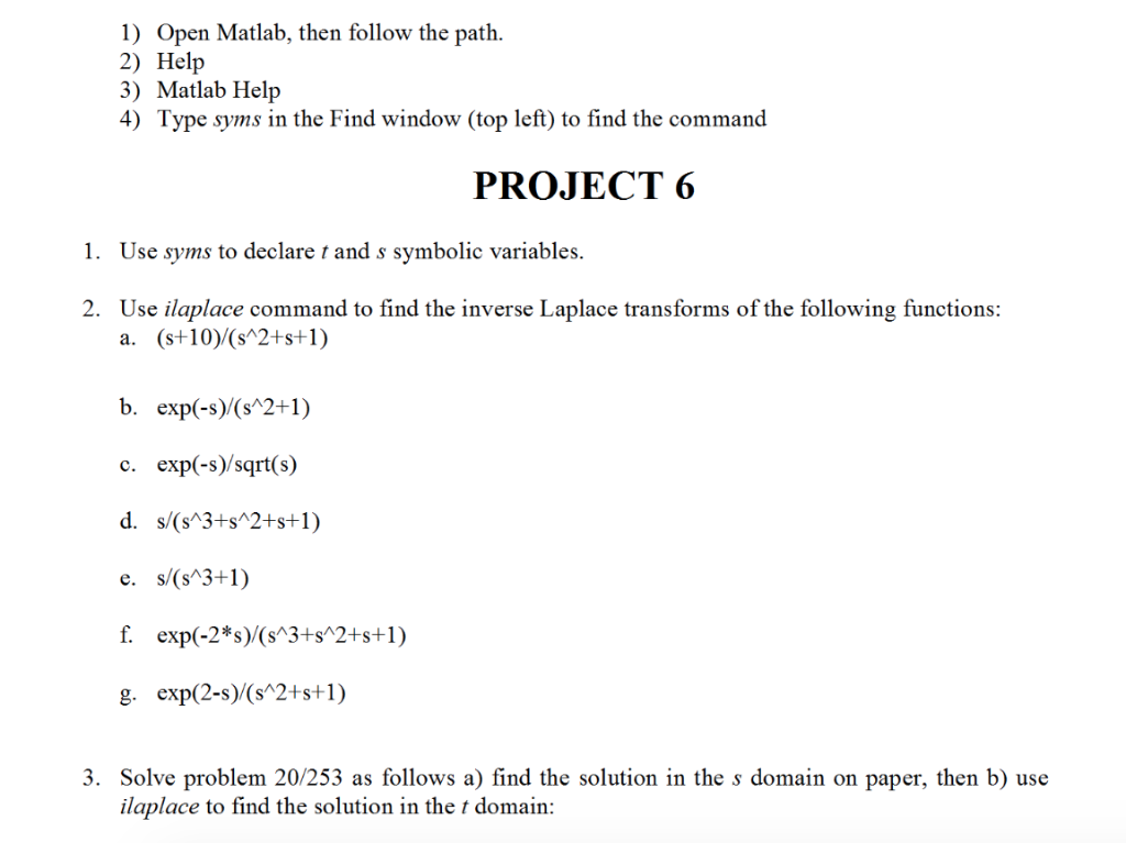 Solved 1) Open Matlab, Then Follow The Path. 2) Help ) | Chegg.com