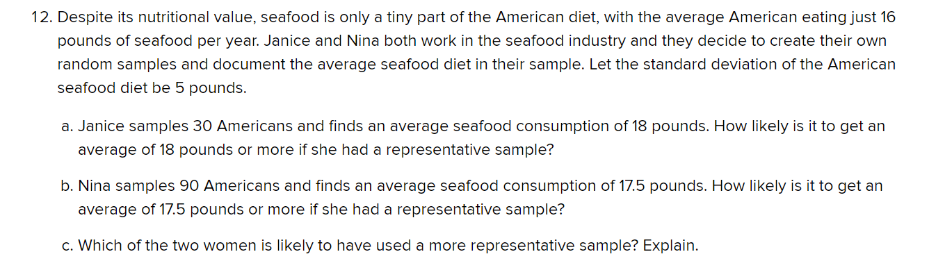 Solved 12. Despite its nutritional value, seafood is only a | Chegg.com