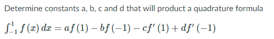 Solved Determine Constants A, B, C And D That Will Product A | Chegg.com