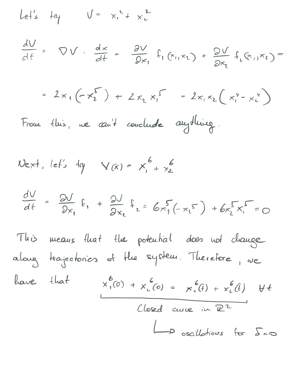 Solved Answer Problem 3 (especially Lyapunov-function Based 