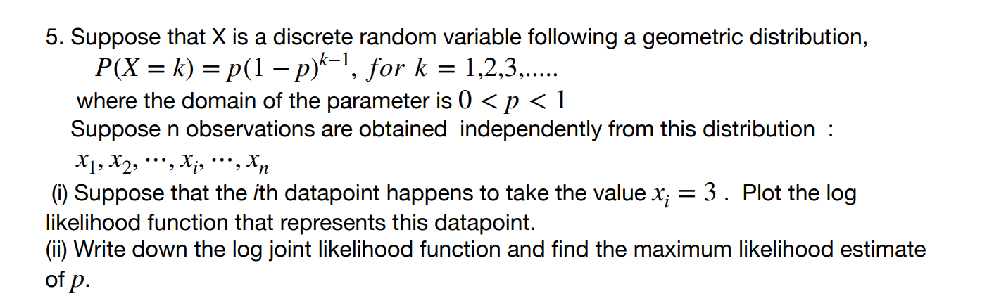 Solved 5. Suppose that X is a discrete random variable | Chegg.com
