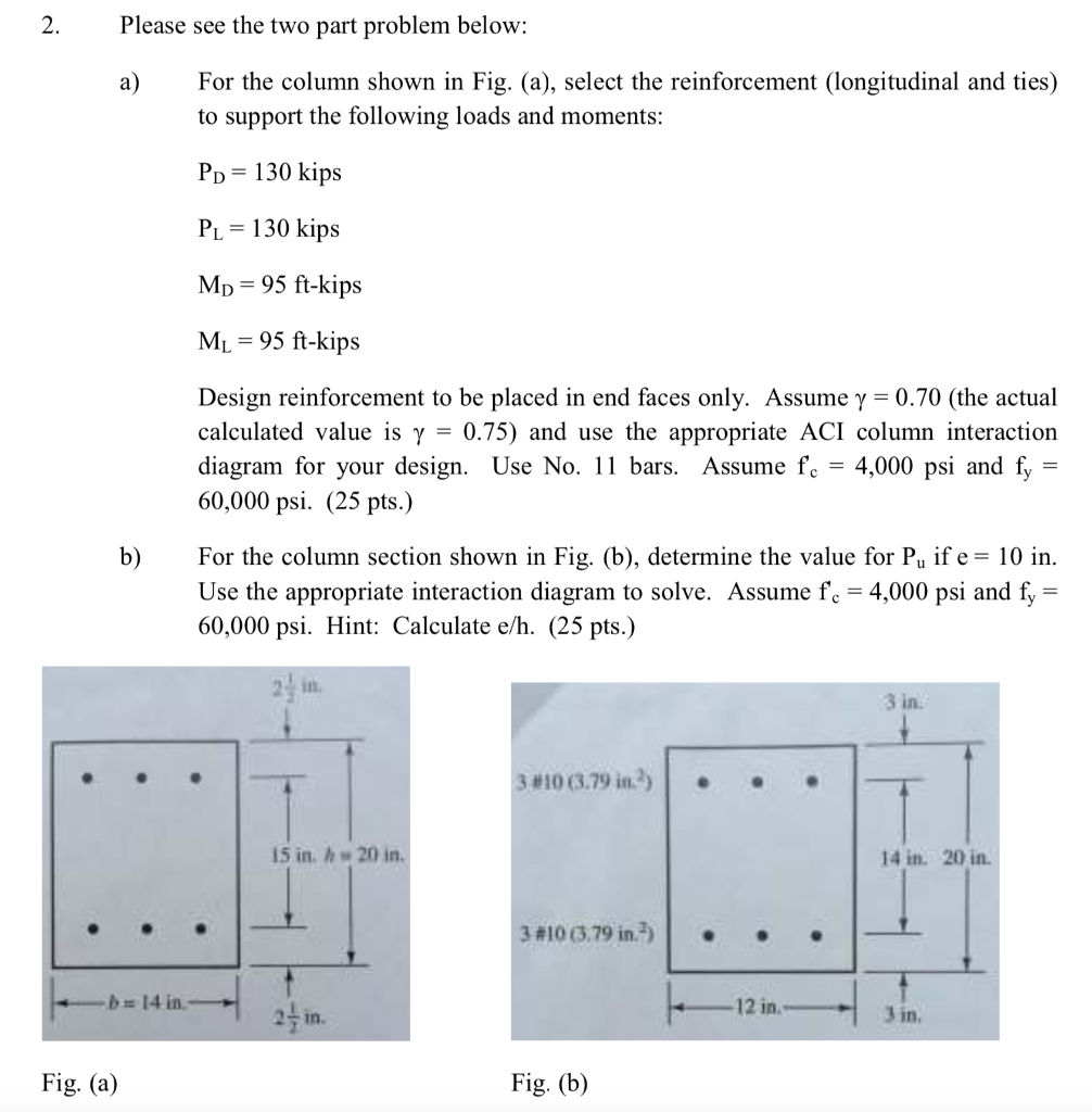 Two Part Problems Solved 1. 2. Please see the two part problem below: a) For | Chegg.com