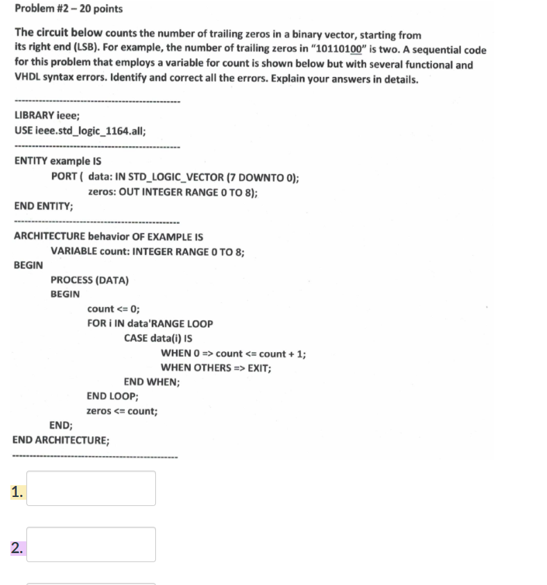Solved Problem #2 - 20 points The circuit below counts the | Chegg.com