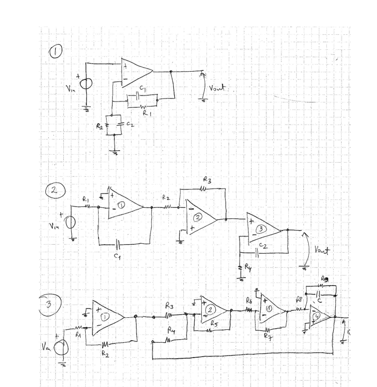 Solved For each op-amp circuit diagram: -Derive the | Chegg.com