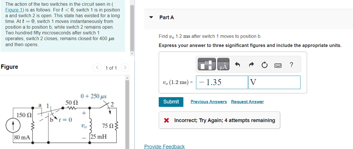 Solved The action of the two switches in the circuit seen in | Chegg.com