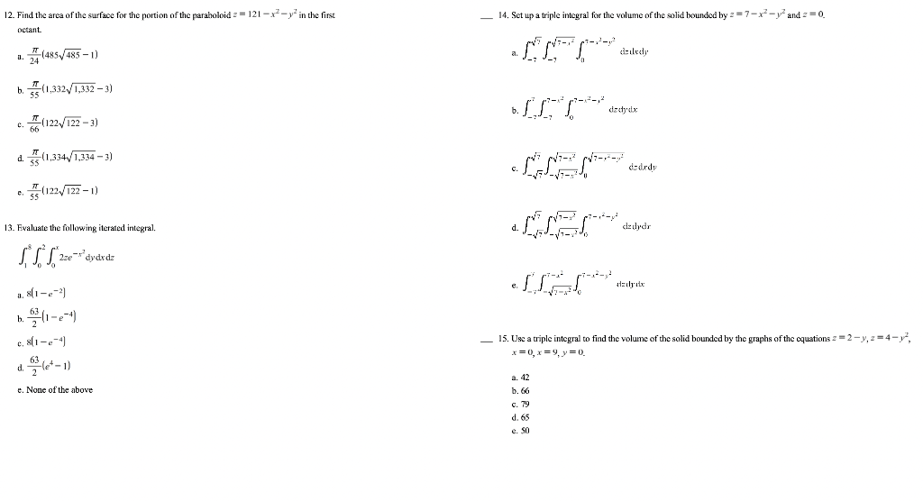 4. Set up and evaluate a double integral to find | Chegg.com