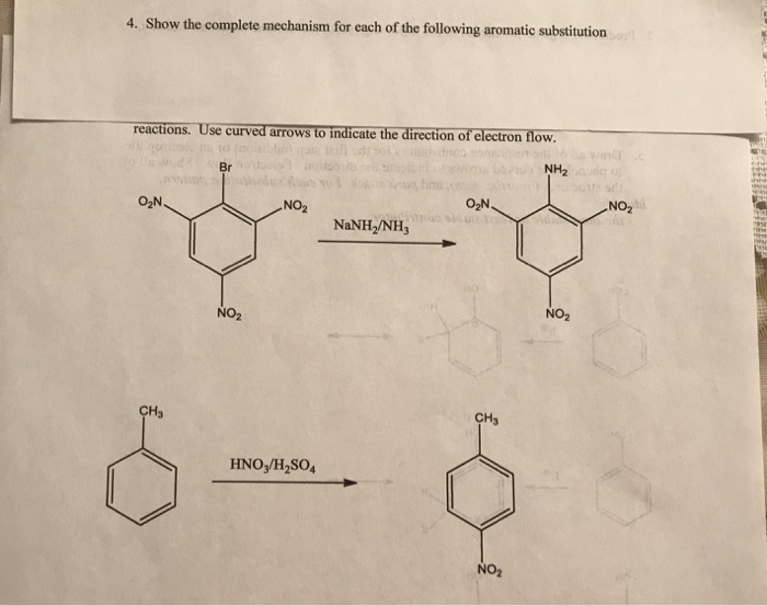 Solved Complete Mechanism Of Below Two Aromatic Substitution | Chegg.com