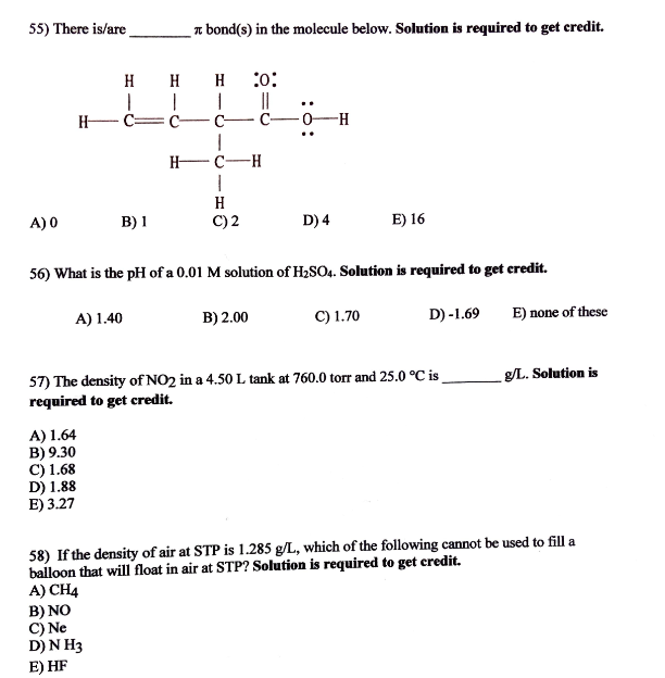 Solved 55 There Is Are T Bond S In The Molecule Below Chegg Com