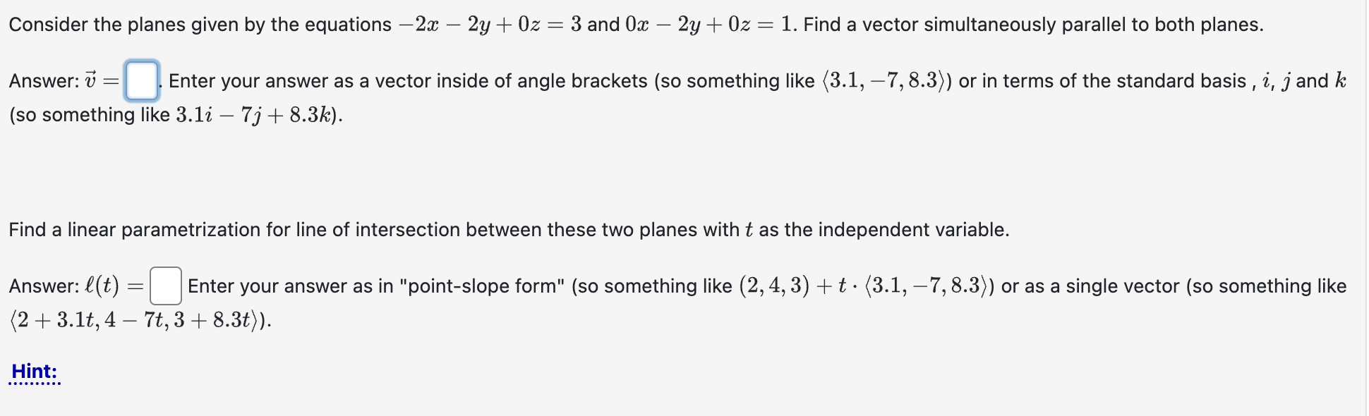 Solved Consider The Planes Given By The Equations | Chegg.com