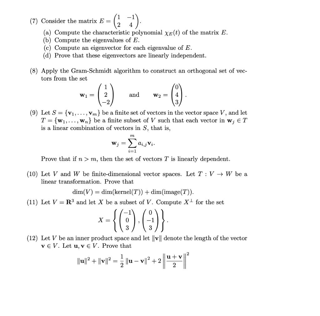 Solved 8 -12 only , dont answer the question if you cant do | Chegg.com