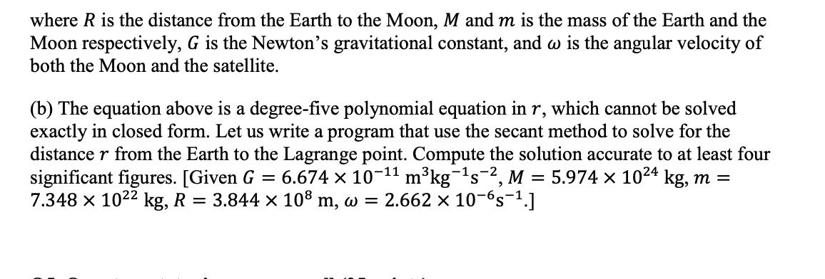 Solved There is a magic point between the Earth and the | Chegg.com