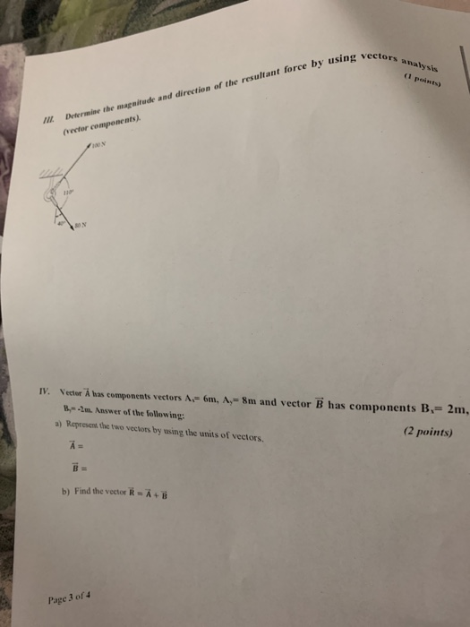 Solved (1 Points) Determine The Magnitude And Direction Of | Chegg.com