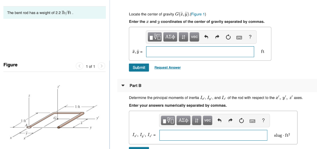 Solved Locate the center of gravity and determine the | Chegg.com