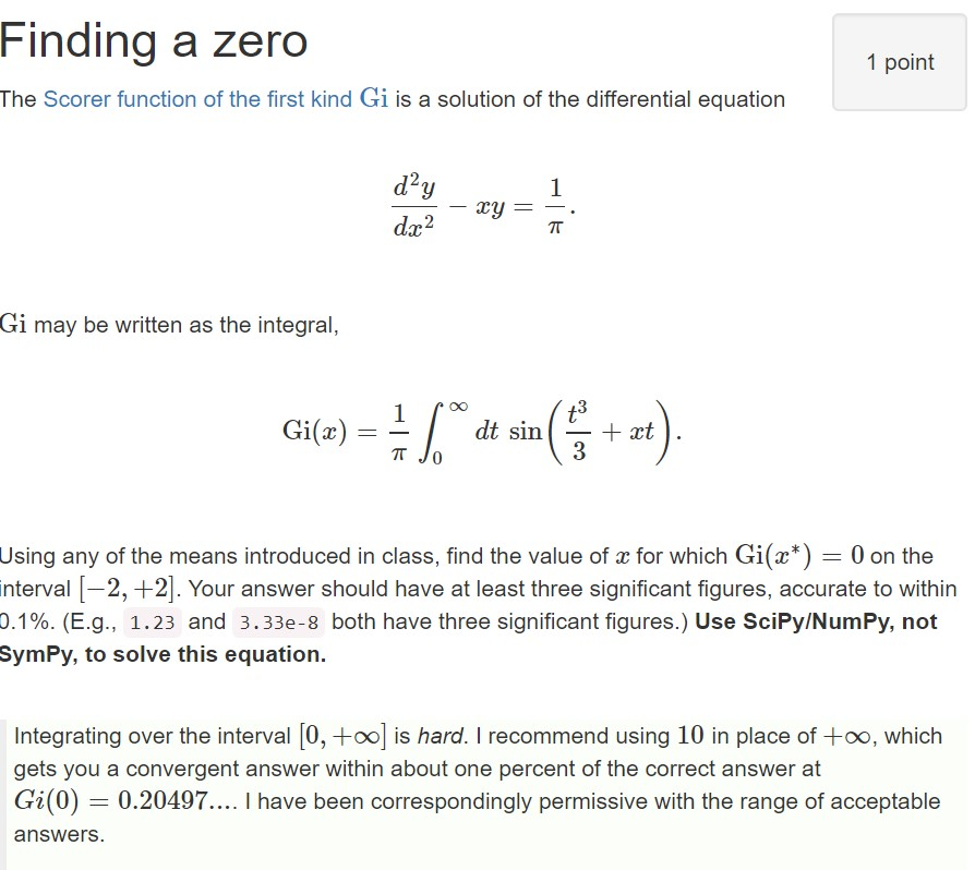 Solved Finding A Zero 1 Point The Scorer Function Of The Chegg