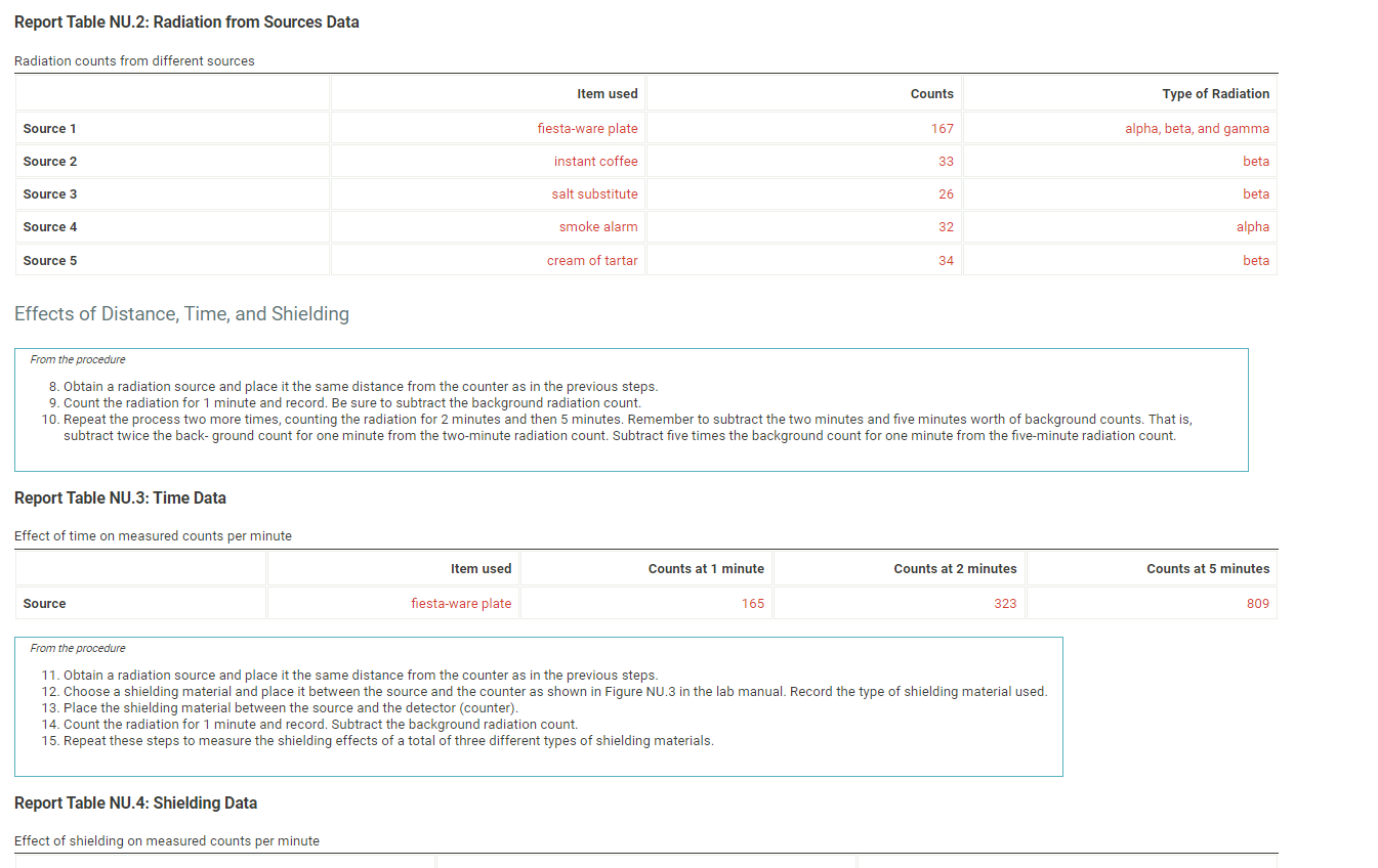 Solved Report Submission Nuclear Radiation (2pts) Nuclear