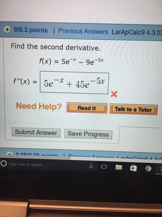 solved-find-the-second-derivative-f-x-5e-x-9e-5x-chegg
