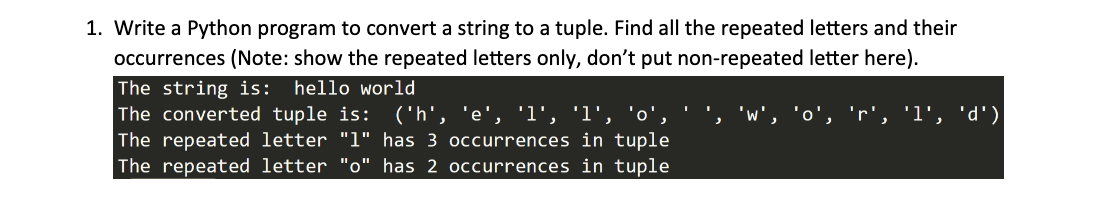 Solved 1. Write a Python program to convert a string to a | Chegg.com