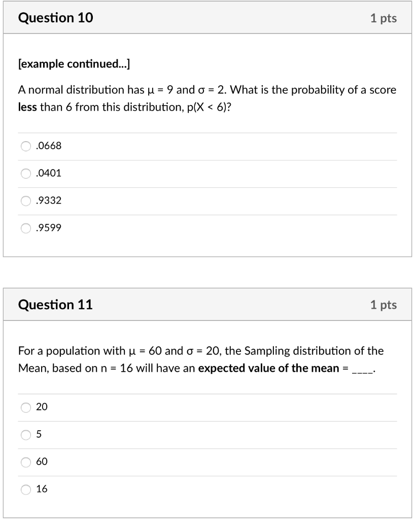 Solved Question 6 1 Pts Assume A Normal Distribution What