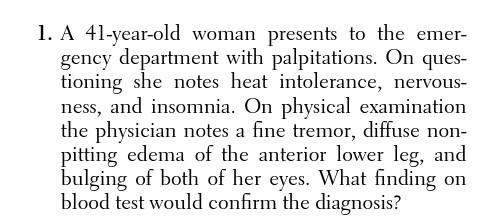 Solved 1. A 41-year-old woman presents to the emer- gency | Chegg.com
