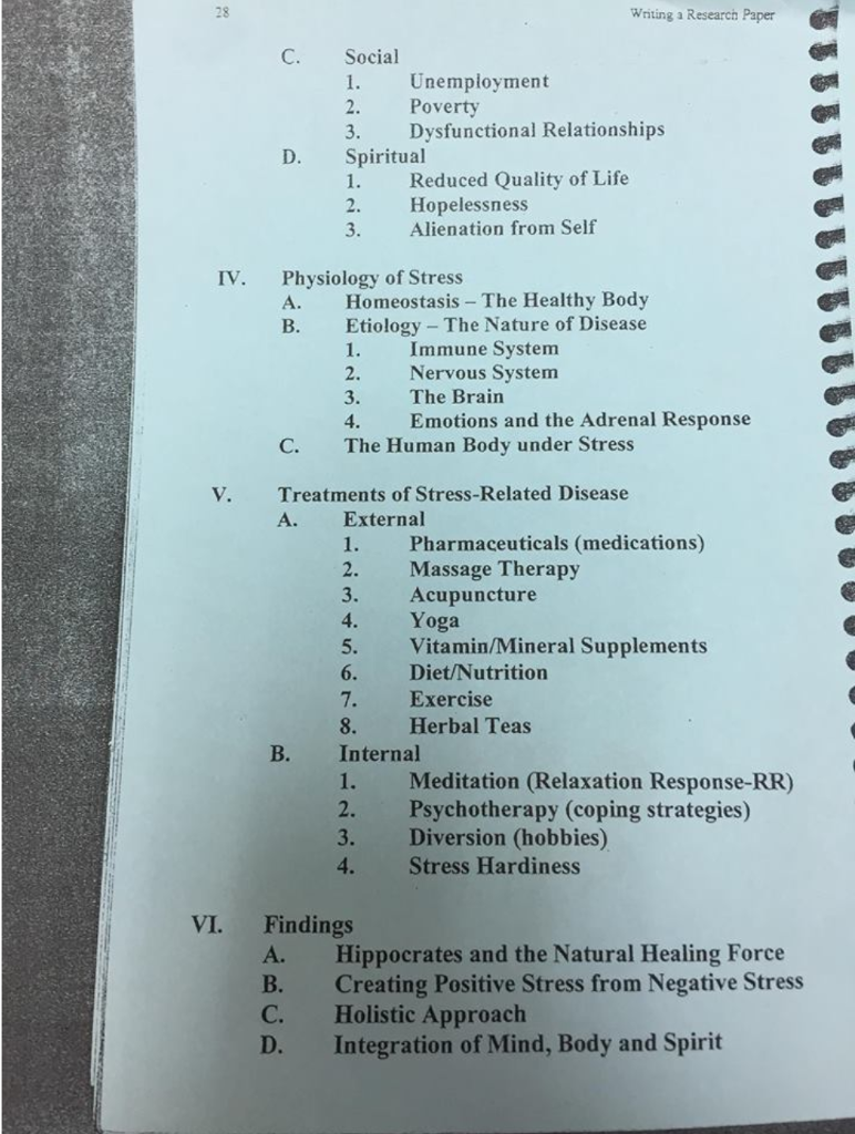 Topical Out Line Research Example Solved Do an outline of a research topic called