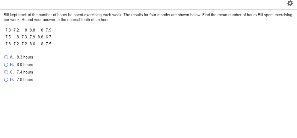 Solved Bill kept track of the number of hours he spent | Chegg.com