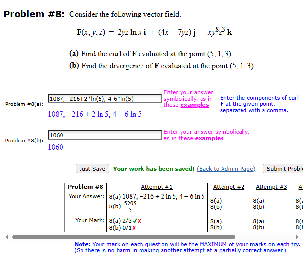 Solved Problem #8: Consider the following vector | Chegg.com