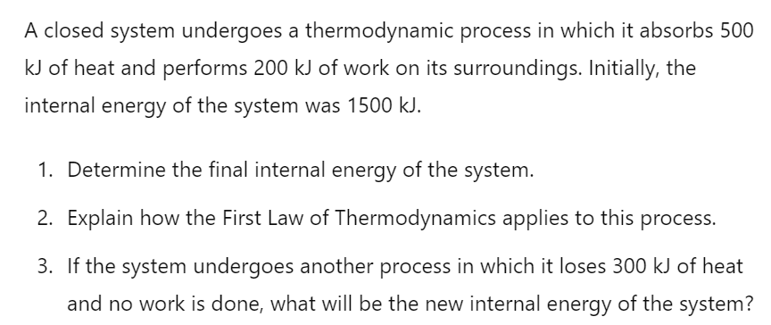 Solved A closed system undergoes a thermodynamic process in | Chegg.com