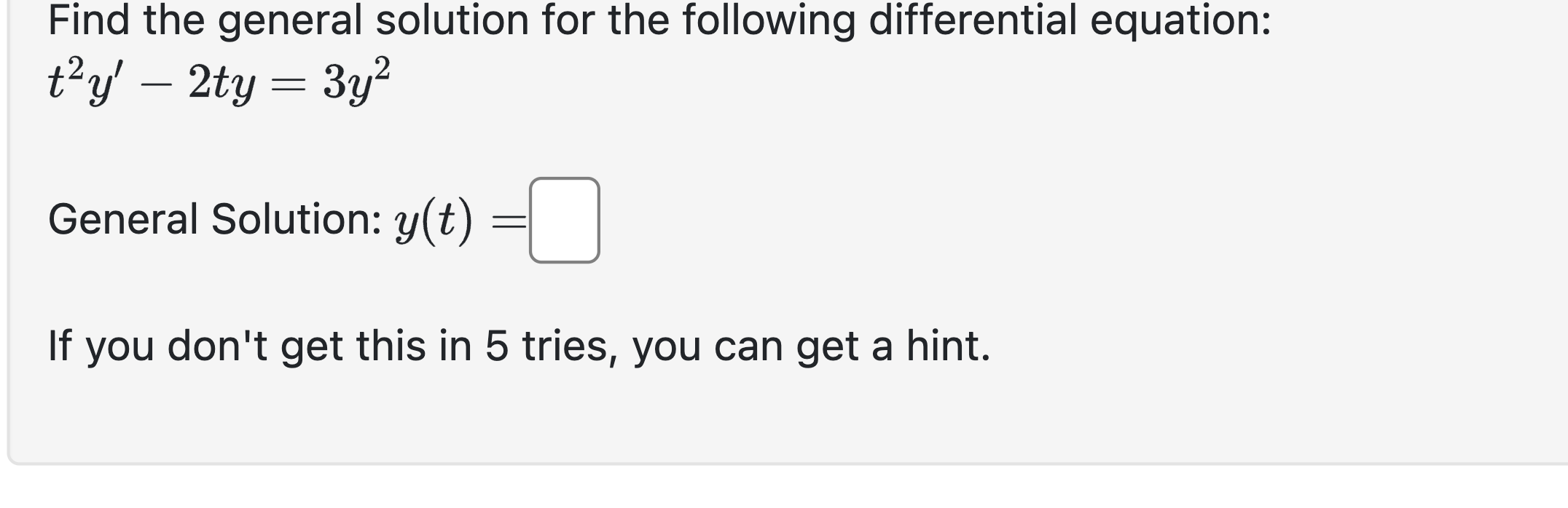 Solved Find the general solution for the following | Chegg.com
