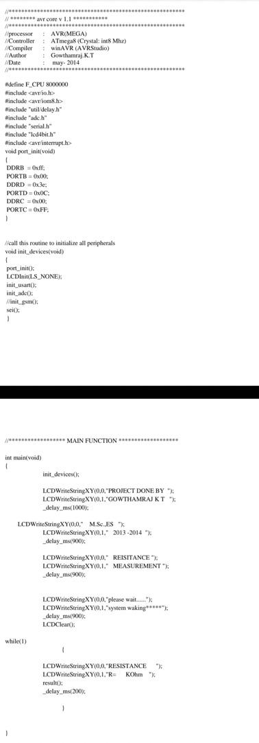 Solved make this code to be run using microchip studio | Chegg.com